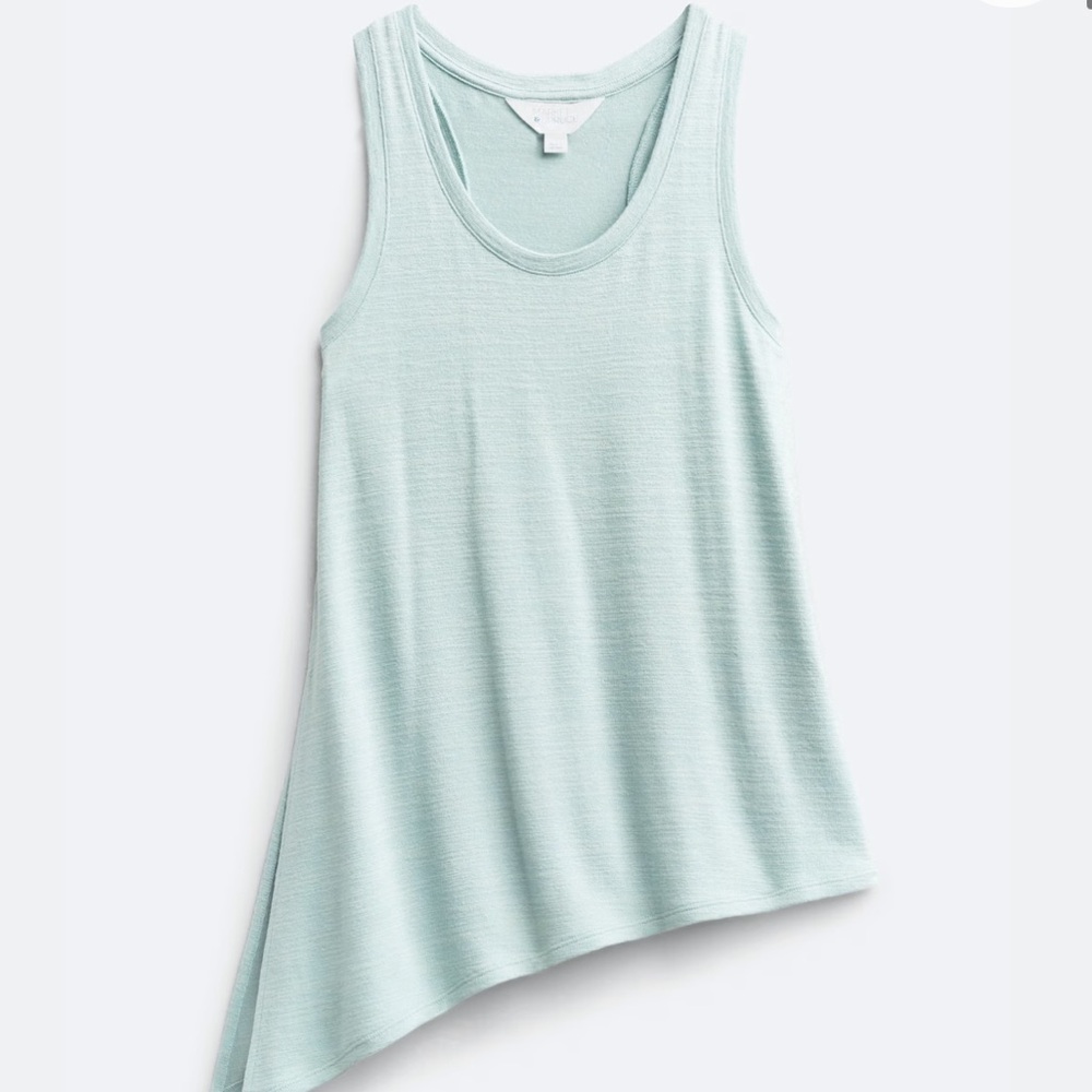 Market & Spruce Asymmetrical Mint Tank Top